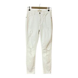 Chelsea & Violet Womens Size 27 White High Rise Distressed Skinny Jeans